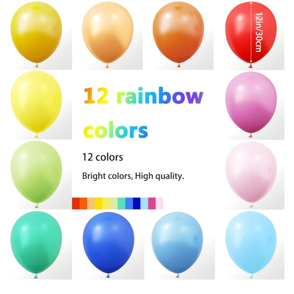 Assorted Color Party Balloons Set - Picture 3 of 6